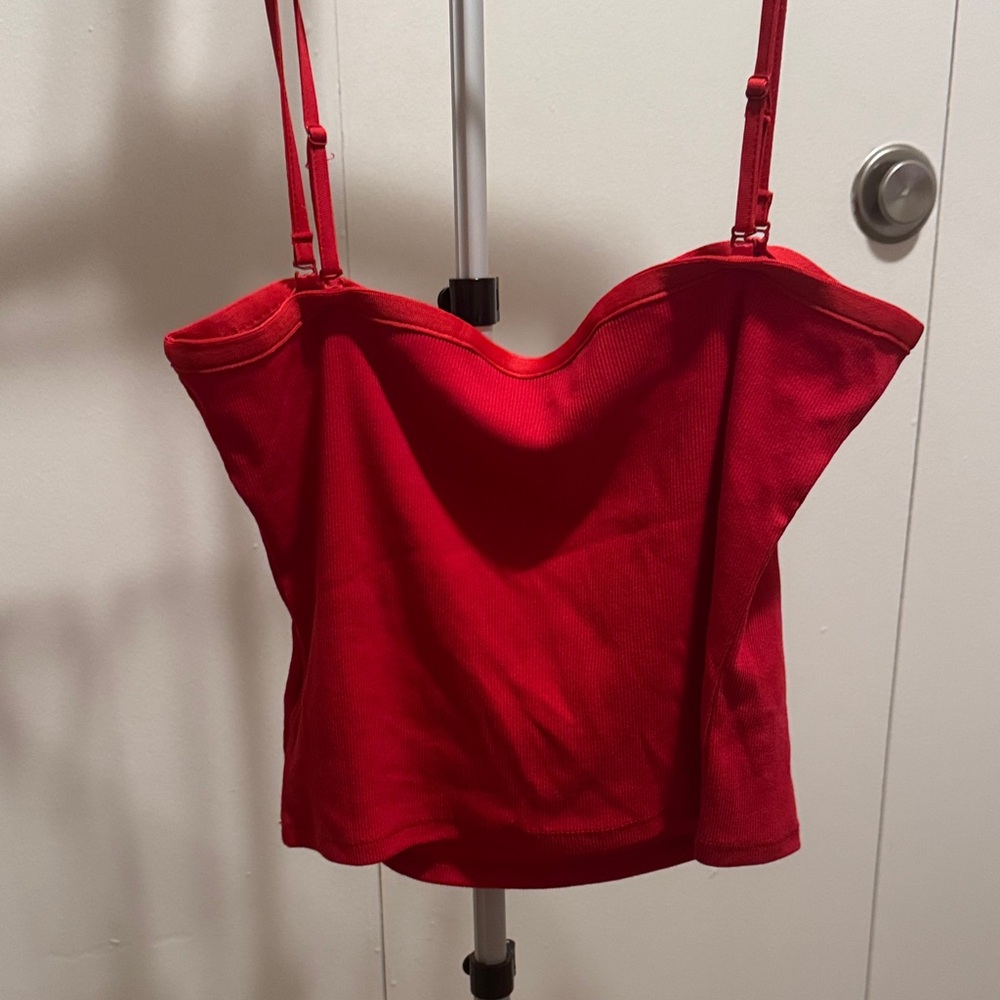 Amazon essentials Red Button-Front Cardigan with … - image 3